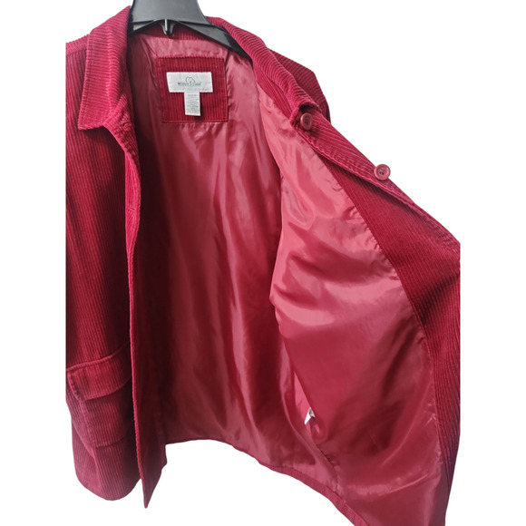 Willow Lane Red Corduroy Shacket Size 1X - Picture 8 of 13